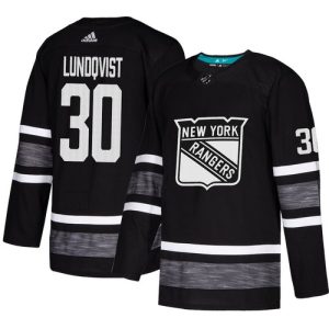 New York Rangers Trikot #30 Henrik Lundqvist Schwarz 2019 All-Star Stitched